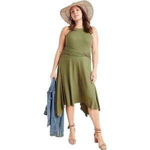 NEW Anthropologie Ribbed Kingsolver Dress Plus Size Size 3X Green